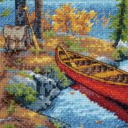 Picture of Dimensions Counted Cross Stitch Kit 11"X14"-Outdoor Adventure (14 Count)