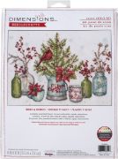 Picture of Dimensions Counted Cross Stitch Kit 14"x10" Birds And Berries (14 Count)