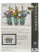 Picture of Dimensions Counted Cross Stitch Kit 14"X10" Flowering Jars (14 Count)