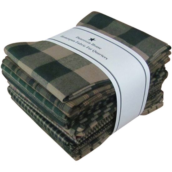 Picture of Homespun 18"X21" Fat Quarters 12pcs Green