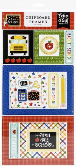 Picture of I Love School Chipboard 6"X13" Frames
