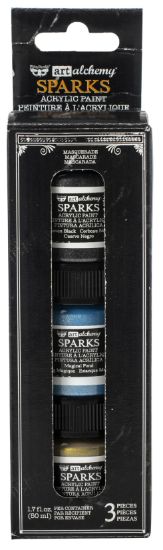 Picture of Finnabair Art Alchemy Sparks Acrylic Paint Set 3/Pkg Masquerade, 1.7 Fl Oz Each