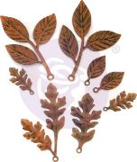 Picture of Finnabair Mechanicals Metal Embellishments Woodland Leaves 8/Pkg
