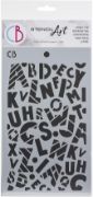 Picture of Ciao Bella Stencil Art Texture Stencil 5"X8" Baby Alphabet