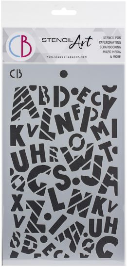 Picture of Ciao Bella Stencil Art Texture Stencil 5"X8" Baby Alphabet