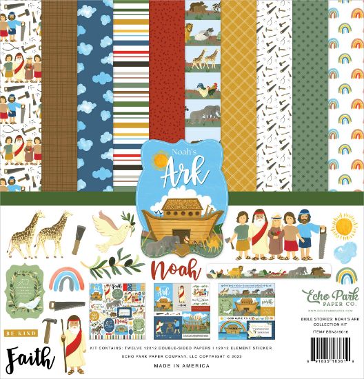 Picture of Echo Park Collection Kit 12"X12"-Bible Stories: Noah's Ark