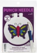 Picture of Design Works Punch Needle Kit 3.5" Round Butterfly