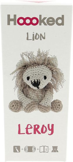 Picture of Hoooked Lion Leroy Yarn Kit W/Eco Brabante Yarn Beige & Taupe