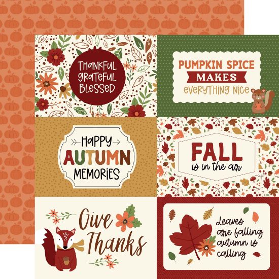 Picture of I Love Fall Double-Sided Cardstock 12"X12"-6"x4" Journaling Cards