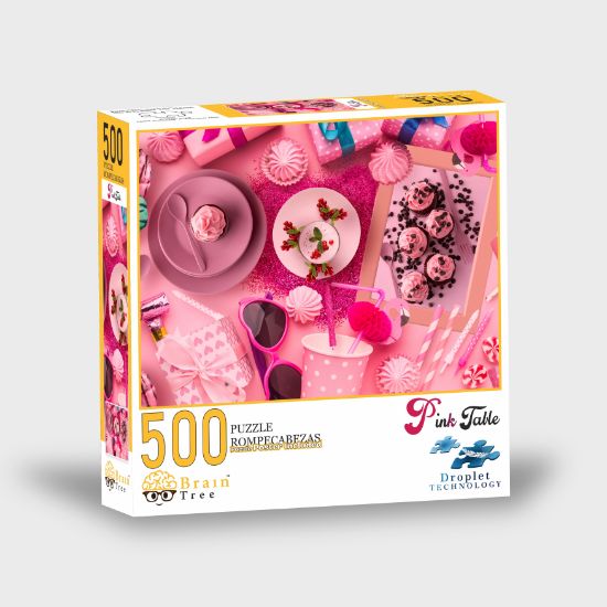 Picture of Brain Tree Jigsaw Puzzle 500/Pkg 19.5"X14.5"-Pink Table