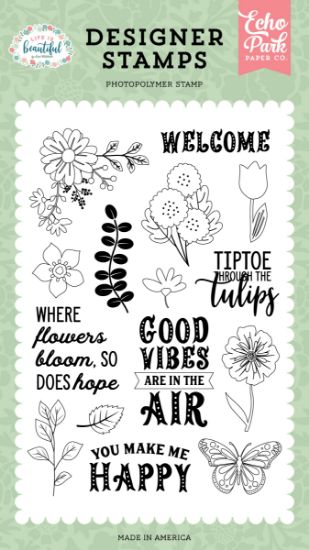 Picture of Echo Park Stamps-Where Flowers Bloom, Life Is Beautiful