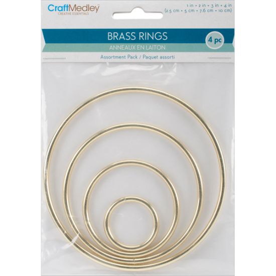 Picture of Brass Rings 4/Pkg 1", 2", 3" & 4"