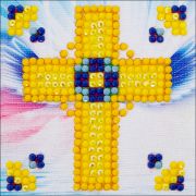 Picture of Diamond Dotz Diamond Embroidery Facet Art Kit 4.75"X4.75" Golden Cross
