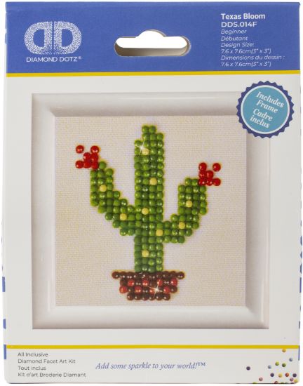 Picture of Diamond Dotz Diamond Embroidery Facet Art Kit W/ Frame Texas Bloom W/ White Frame