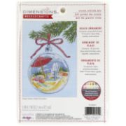 Picture of Dimensions Counted Cross Stitch Kit 5"X7"-Beach Ornament (14 Count)