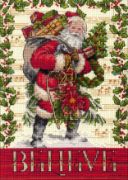 Picture of Dimensions Gold Petite Counted Cross Stitch Kit 5"X7" Believe In Santa (18 Count)