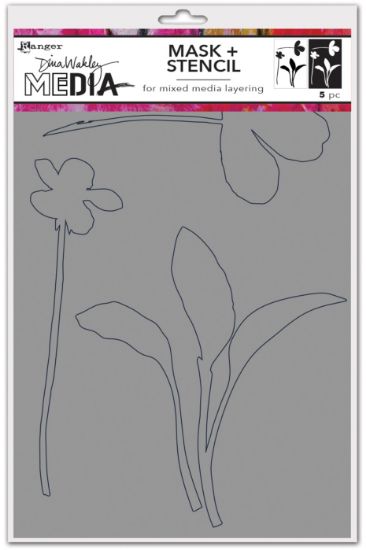 Picture of Dina Wakley Media Stencils + Masks 6"X9"-Sprouts