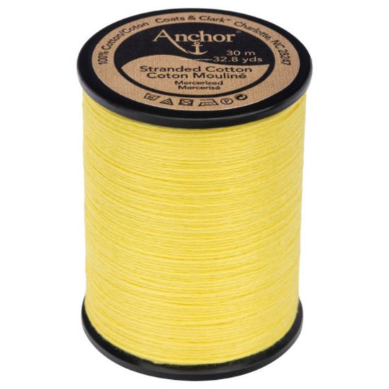 Picture of Anchor 6-Strand Embroidery Floss Spool 32.8yd-Canary Yellow Medium Light