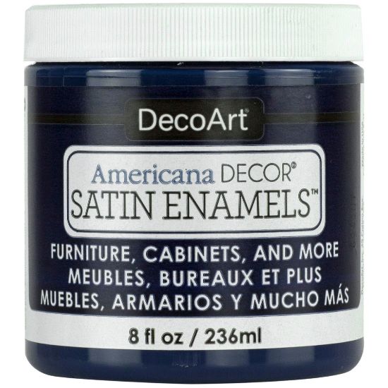 Picture of Americana Decor Satin Enamels 8oz Dark Denim