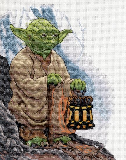 Picture of Dimensions Star Wars Counted Cross Stitch Kit 8"X10" Yoda (14 Count)