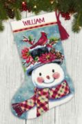 Picture of Dimensions Stocking Needlepoint Kit 16" Long Seasonal Snowman Stitched In Wool