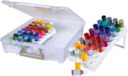 Picture of ArtBin Super Satchel W/Glitter Glue Trays 15"X14"X3.5" Translucent