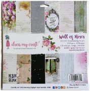 Picture of Dress My Craft Single-Sided Paper Pad 12"X12" 24/Pkg-Wall Of Roses, 12 Designs/2 Each