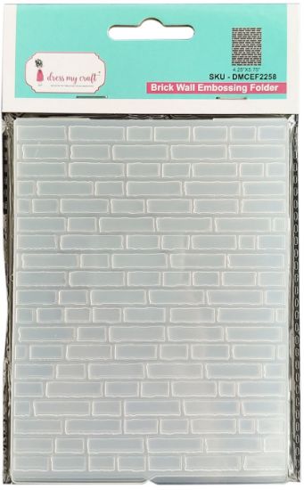 Picture of Dress My Craft Embossing Folder 4.25"X5.75" Brick Wall