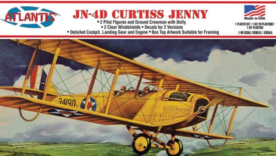 Picture of Atlantis Plastic Model Kit-Curtiss Jenny JN-4D Airplane