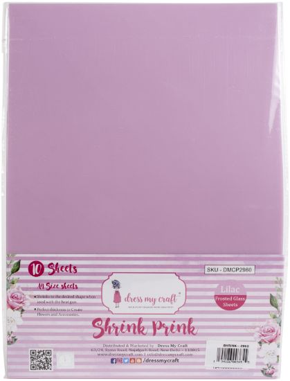 Picture of Dress My Craft Shrink Prink Frosted Sheets A4 10/Pkg Lilac