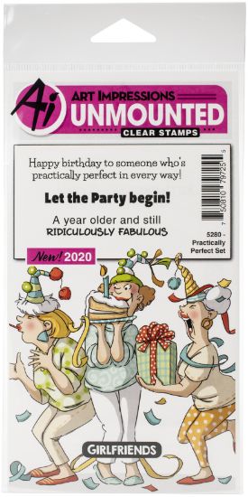 Picture of Art Impressions Girlfriends Clear Stamp Practically Perfect