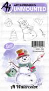 Picture of Art Impressions Watercolor Cling Rubber Stamps Snowman
