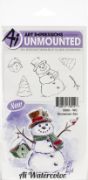Picture of Art Impressions Watercolor Cling Rubber Stamps Snowman