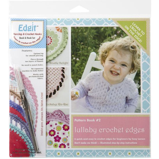 Picture of Edgit Piercing Crochet Hook & Book Set Lullaby Crochet Edges