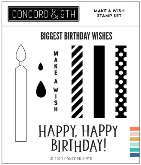 Picture of Concord & 9th Clear Stamps 4"X4"-Make A Wish