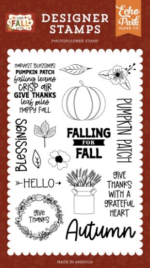 Picture of Echo Park Stamps-Falling For Fall, I Love Fall