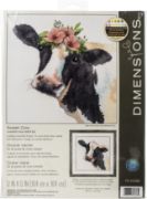 Picture of Dimensions Counted Cross Stitch Kit 12"X12" Sweet Cow (14 Count)