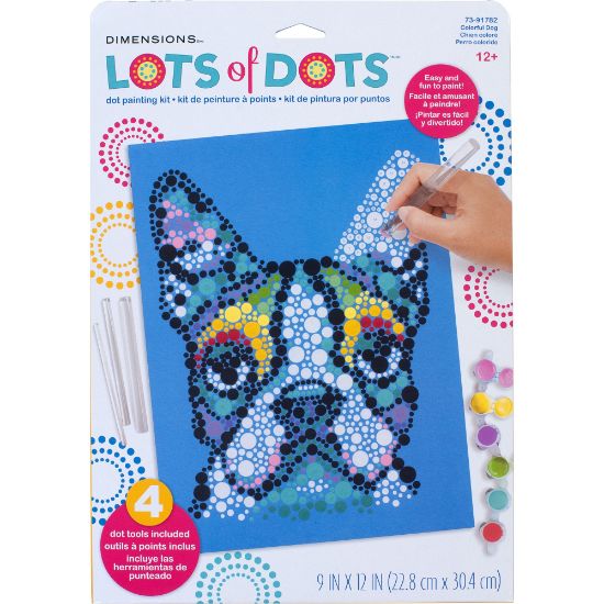 Picture of Dimensions Paint By Number Kit 9"X12" Colorful Dog Dots