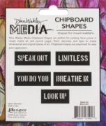 Picture of Dina Wakley Media Chipboard Shapes Speak Out