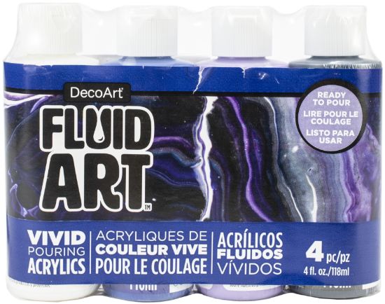 Picture of FluidArt Paint Pouring Value Pack 4/Pkg Galactic