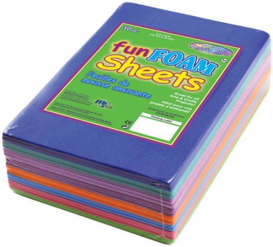 Picture of Foam Sheets 4"X6" 1.5mm 30/Pkg Fashion Colors