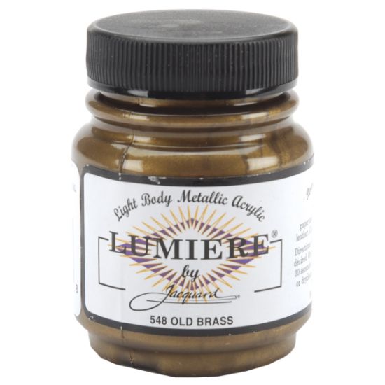 Picture of Jacquard Lumiere Metallic Acrylic Paint 2.25oz Old Brass