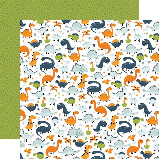Picture of Dino-Mite Double-Sided Cardstock 12"X12"-Dinosaurs Rule