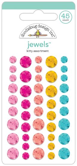 Picture of Doodlebug Adhesive Mini Jewels-Kitty Assortment