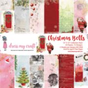 Picture of Dress My Crafts Single-Sided Paper Pad 12"X12" 24/Pkg Christmas Bells, 12 Designs/2 Each
