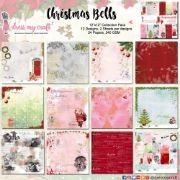 Picture of Dress My Crafts Single-Sided Paper Pad 12"X12" 24/Pkg Christmas Bells, 12 Designs/2 Each