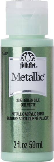 Picture of FolkArt Metallic Acrylic Paint 2oz-Green Silk