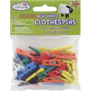 Picture of Mini Wood Clothespins Colored 1" 45/Pkg