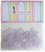 Picture of Dress My Craft Water Droplet Embellishments 8g-Pastel Lilac Heart - Assorted Sizes