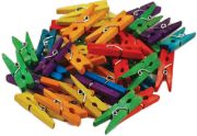 Picture of Mini Wood Clothespins Colored 1.1875" 40/Pkg